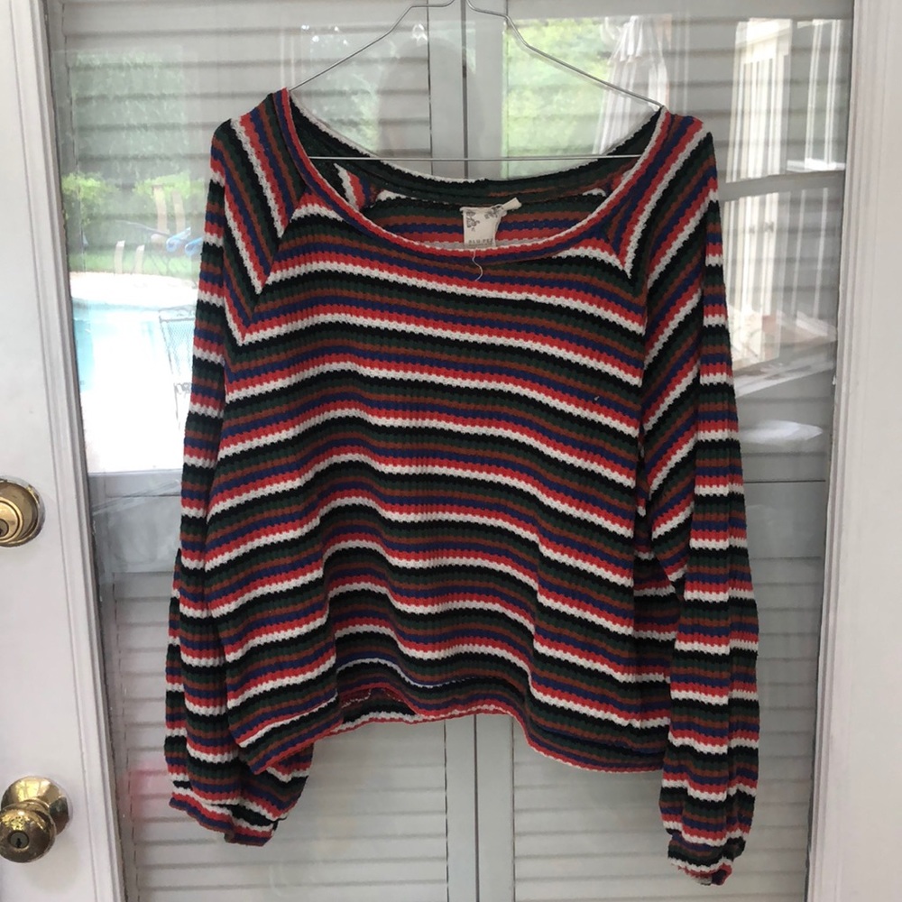 Multicolor striped sweater sweatshirt